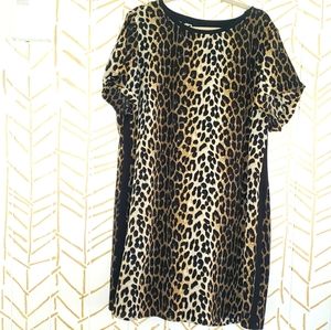 City Chic Cheetah Shirt Dress